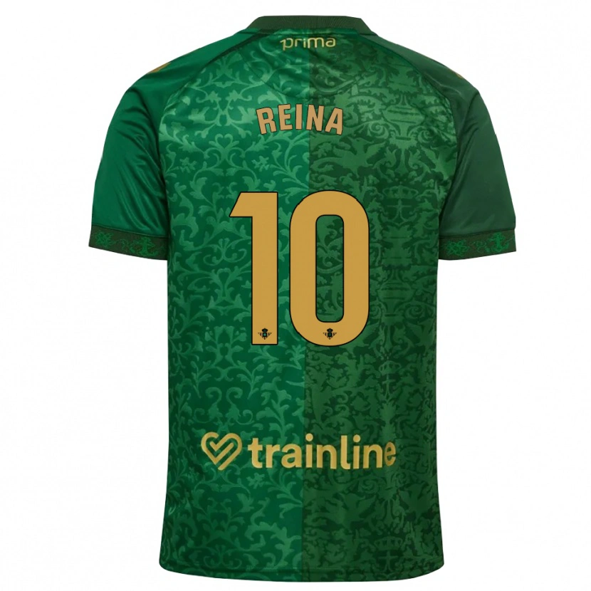 Danxen Uomo Maglia Carlos Reina #10 Verde Foresta Marrone Dorato Scuro Kit Gara Away 2026/27 Maglietta