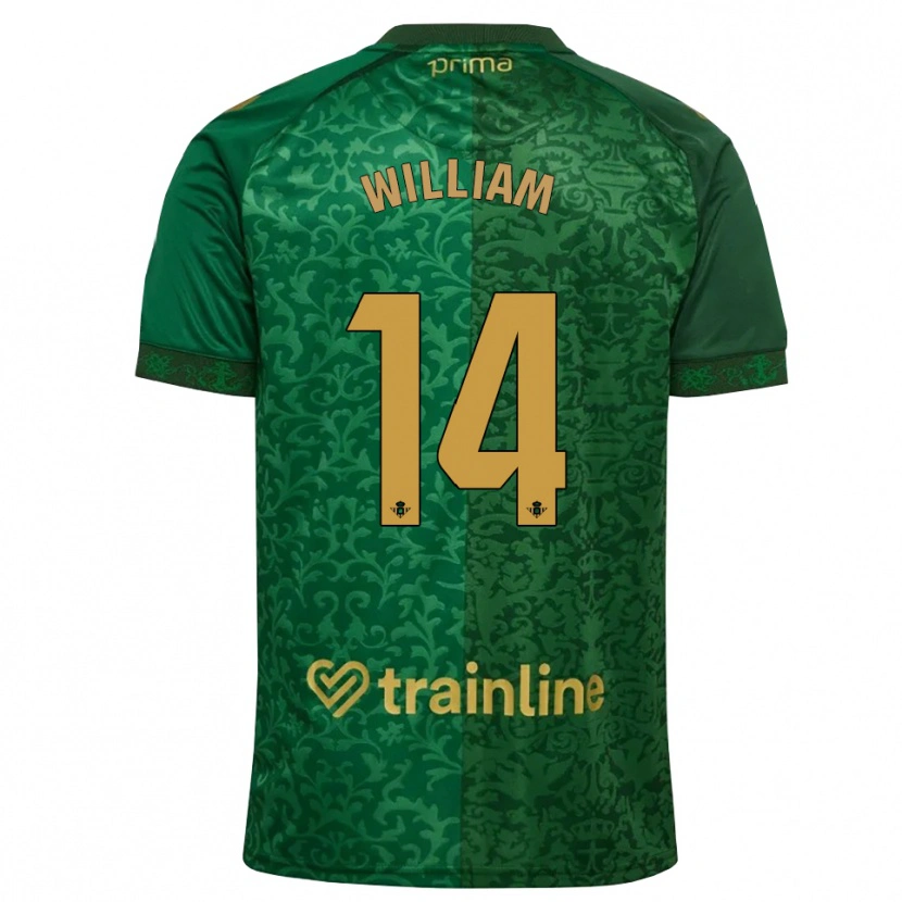 Danxen Uomo Maglia William Carvalho #14 Verde Foresta Marrone Dorato Scuro Kit Gara Away 2026/27 Maglietta
