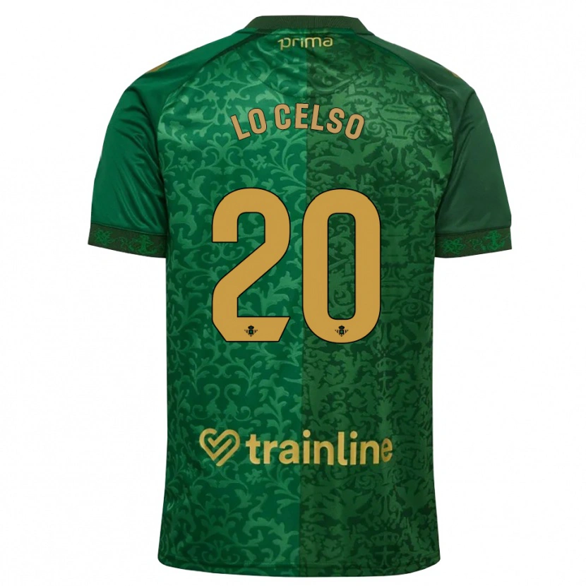 Danxen Uomo Maglia Giovani Lo Celso #20 Verde Foresta Marrone Dorato Scuro Kit Gara Away 2026/27 Maglietta