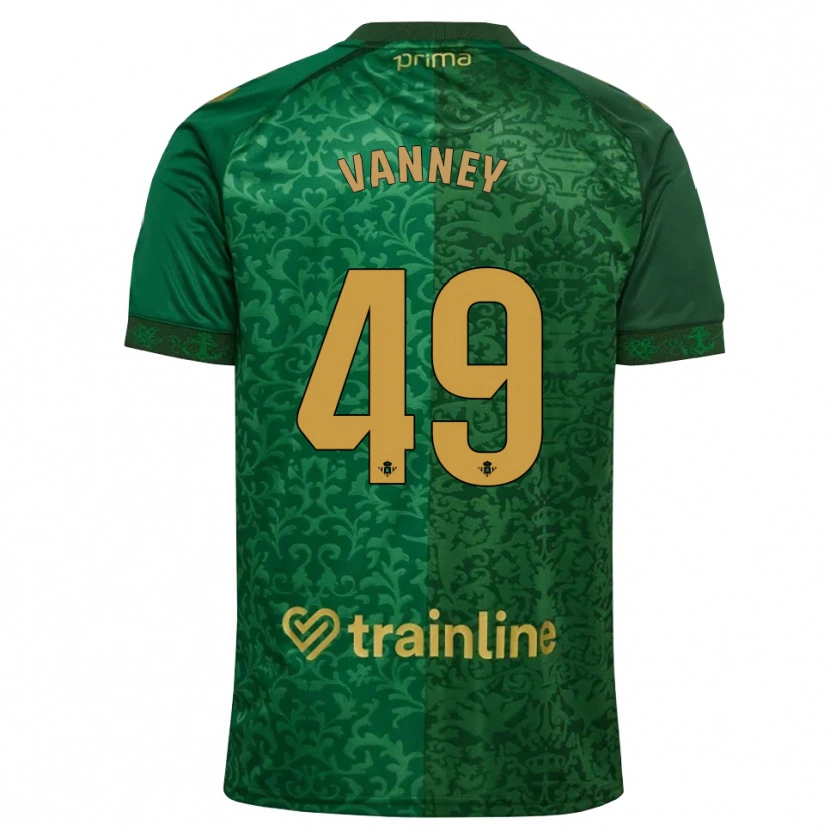 Danxen Uomo Maglia Dylan Vanney #49 Verde Foresta Marrone Dorato Scuro Kit Gara Away 2026/27 Maglietta