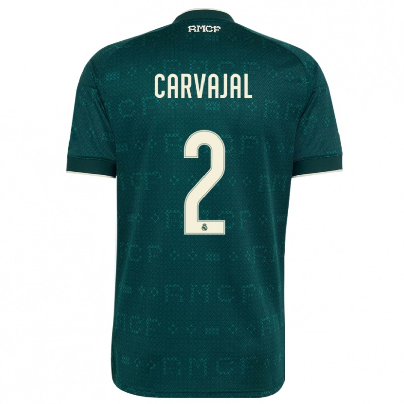 Danxen Uomo Maglia Daniel Carvajal #2 Grigio Ardesia Scuro Bianco Kit Gara Away 2026/27 Maglietta