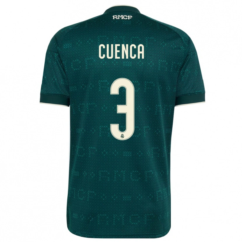 Danxen Uomo Maglia David Cuenca #3 Grigio Ardesia Scuro Bianco Kit Gara Away 2026/27 Maglietta