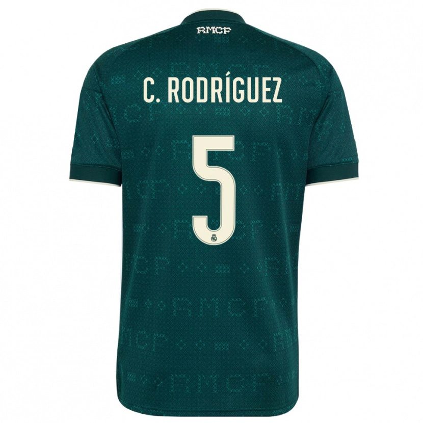 Danxen Uomo Maglia Carlos Rodríguez #5 Grigio Ardesia Scuro Bianco Kit Gara Away 2026/27 Maglietta