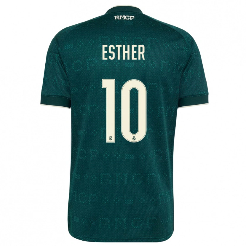 Danxen Uomo Maglia Esther Gonzalez #10 Grigio Ardesia Scuro Bianco Kit Gara Away 2026/27 Maglietta