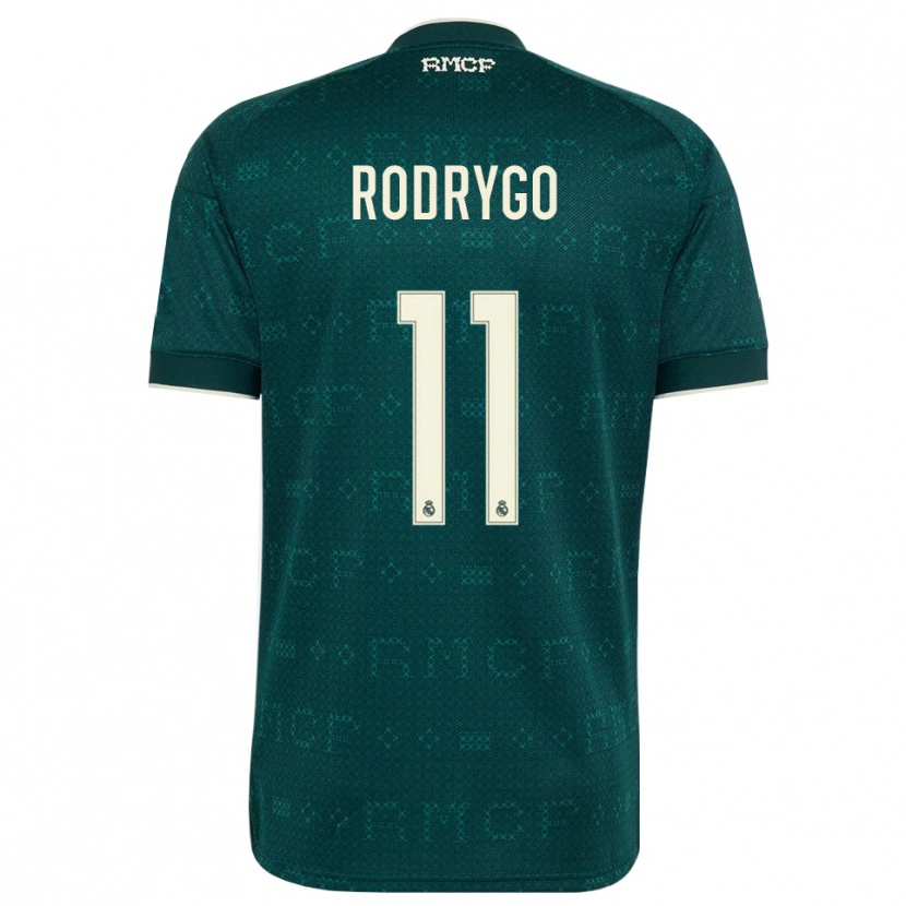 Danxen Uomo Maglia Rodrygo Silva De Goes #11 Grigio Ardesia Scuro Bianco Kit Gara Away 2026/27 Maglietta