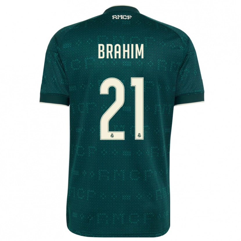 Danxen Uomo Maglia Brahim Díaz #21 Grigio Ardesia Scuro Bianco Kit Gara Away 2026/27 Maglietta