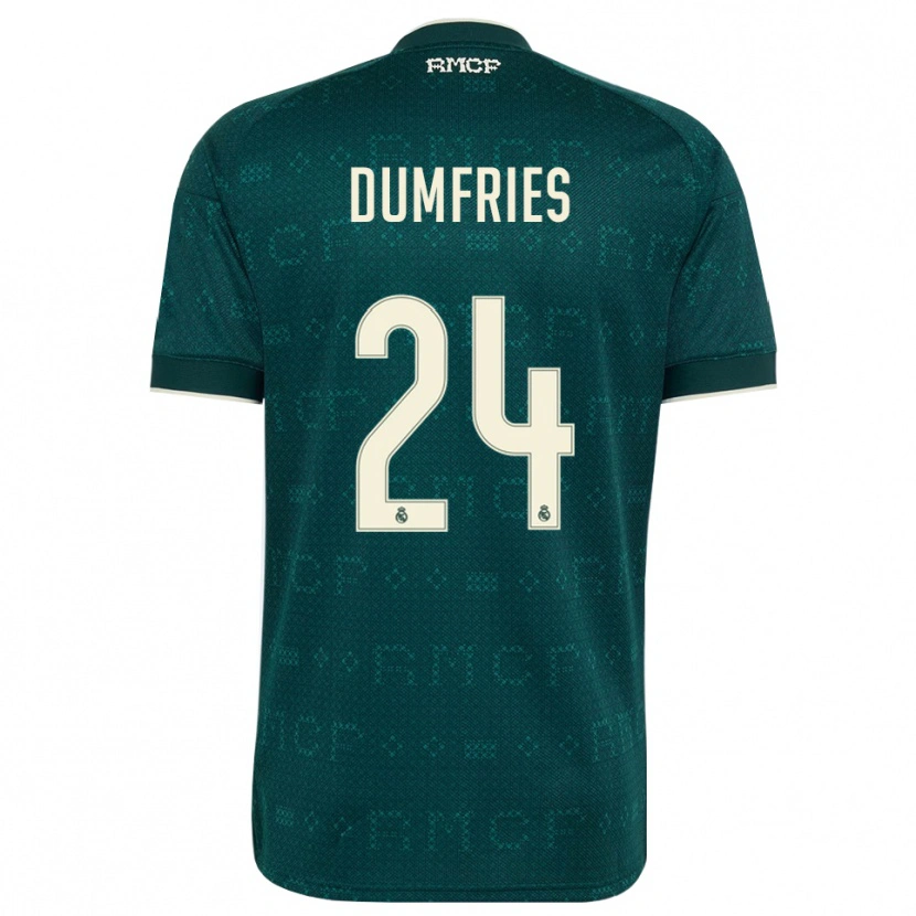 Danxen Uomo Maglia Denzel Dumfries #24 Grigio Ardesia Scuro Bianco Kit Gara Away 2026/27 Maglietta