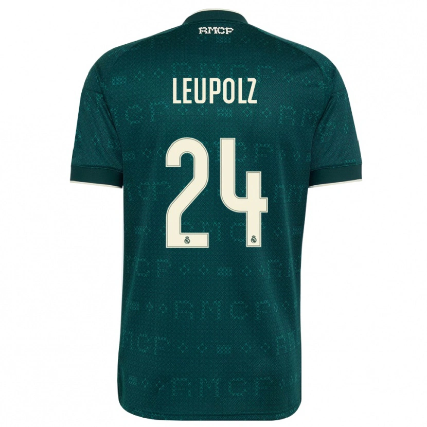 Danxen Uomo Maglia Melanie Leupolz #24 Grigio Ardesia Scuro Bianco Kit Gara Away 2026/27 Maglietta