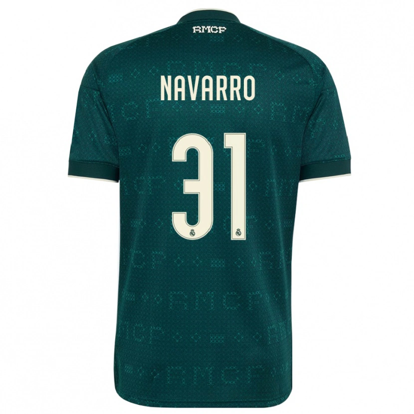 Danxen Uomo Maglia Javi Navarro #31 Grigio Ardesia Scuro Bianco Kit Gara Away 2026/27 Maglietta