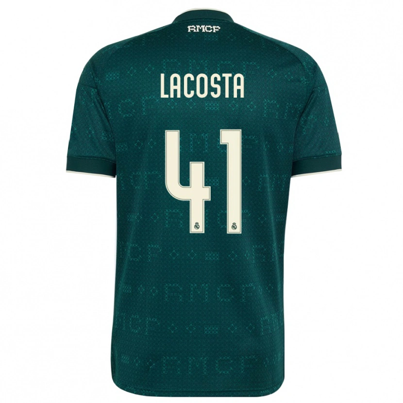 Danxen Uomo Maglia Diego Lacosta #41 Grigio Ardesia Scuro Bianco Kit Gara Away 2026/27 Maglietta