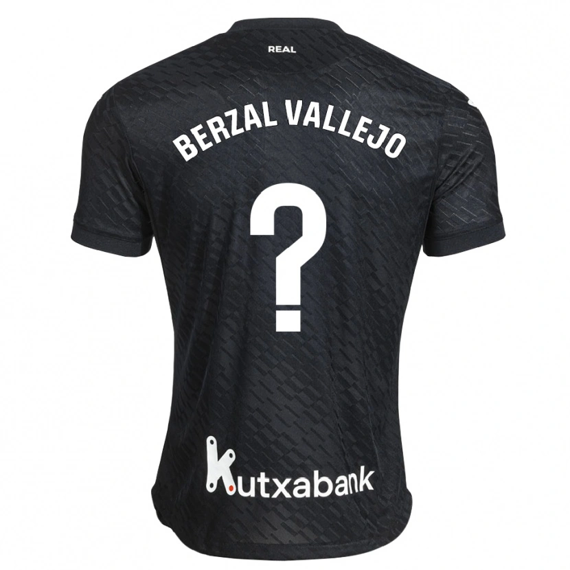 Danxen Uomo Maglia Asier Berzal Vallejo #0 Nero Bianco Kit Gara Away 2026/27 Maglietta