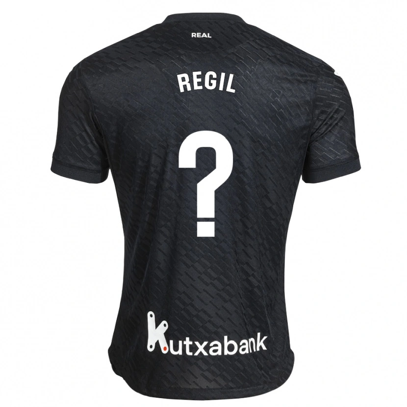 Danxen Uomo Maglia Markel Regil #0 Nero Bianco Kit Gara Away 2026/27 Maglietta