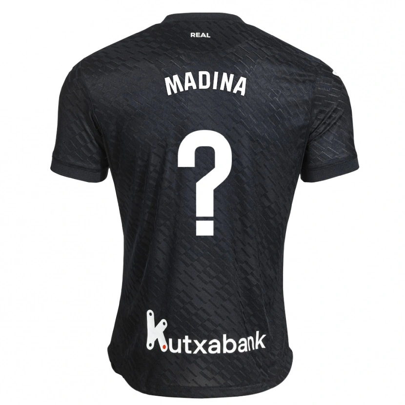 Danxen Uomo Maglia Aimar Madina #0 Nero Bianco Kit Gara Away 2026/27 Maglietta