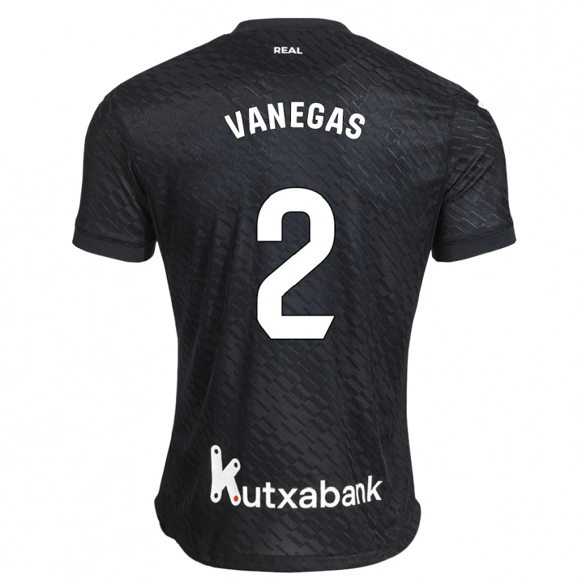 Danxen Uomo Maglia Manuela Vanegas Cataño #2 Nero Bianco Kit Gara Away 2026/27 Maglietta