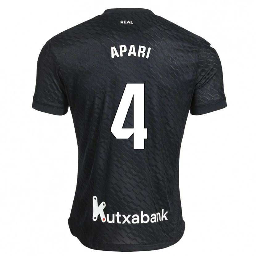 Danxen Uomo Maglia Nahia Aparicio Jaular #4 Nero Bianco Kit Gara Away 2026/27 Maglietta