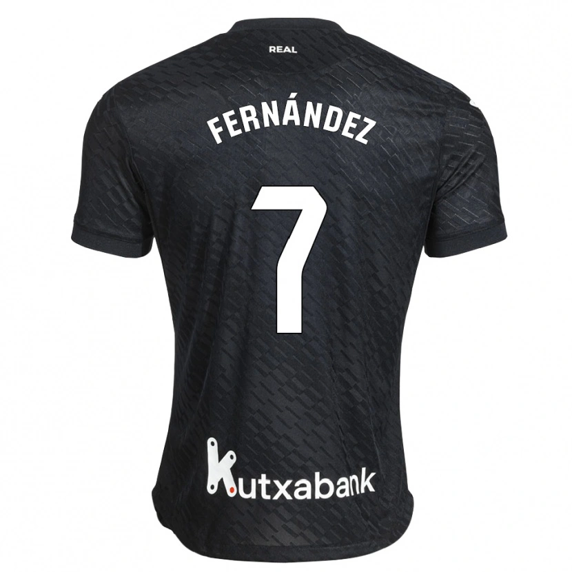Danxen Uomo Maglia Xuban Fernández #7 Nero Bianco Kit Gara Away 2026/27 Maglietta