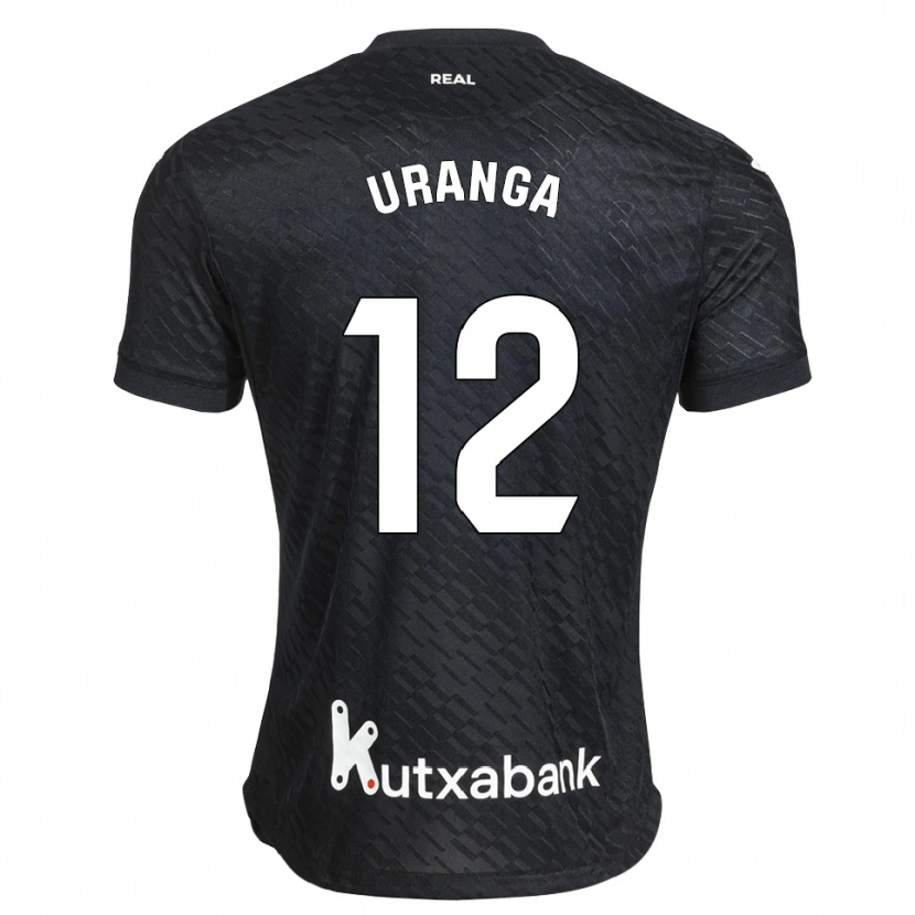 Danxen Uomo Maglia Lander Uranga #12 Nero Bianco Kit Gara Away 2026/27 Maglietta