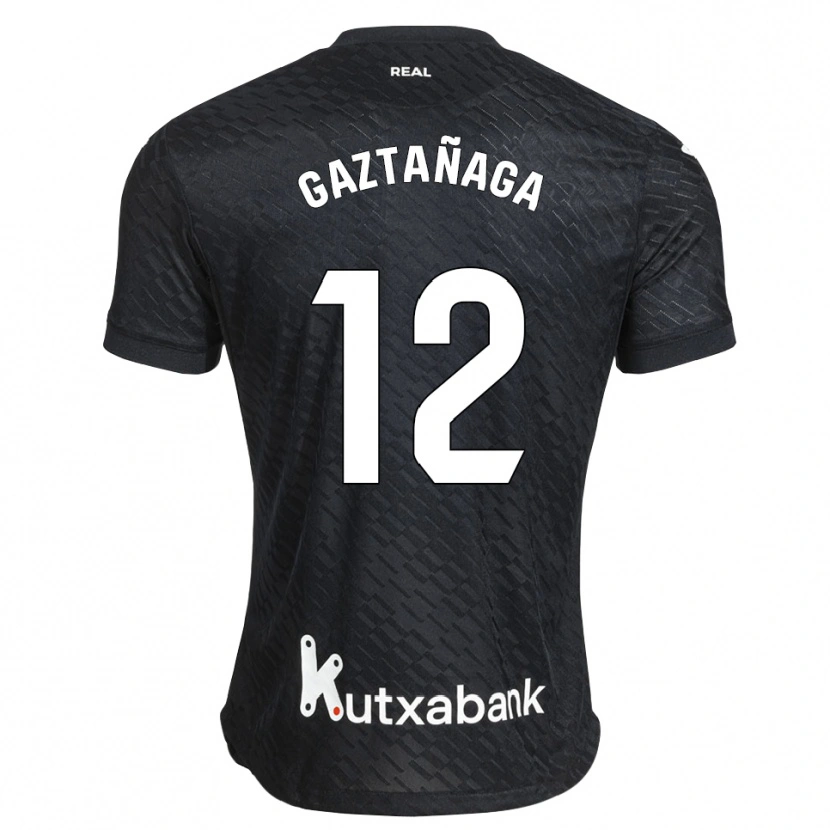 Danxen Uomo Maglia Julen Gaztañaga #12 Nero Bianco Kit Gara Away 2026/27 Maglietta