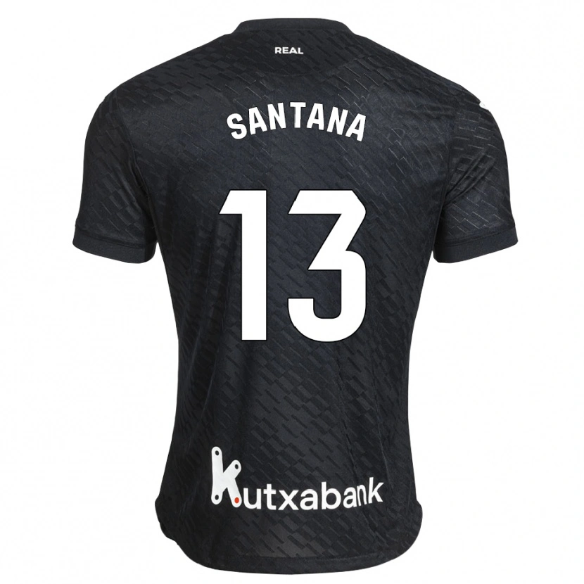 Danxen Uomo Maglia Olatz Santana #13 Nero Bianco Kit Gara Away 2026/27 Maglietta
