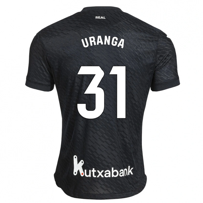 Danxen Uomo Maglia Haizea Uranga Agirre #31 Nero Bianco Kit Gara Away 2026/27 Maglietta