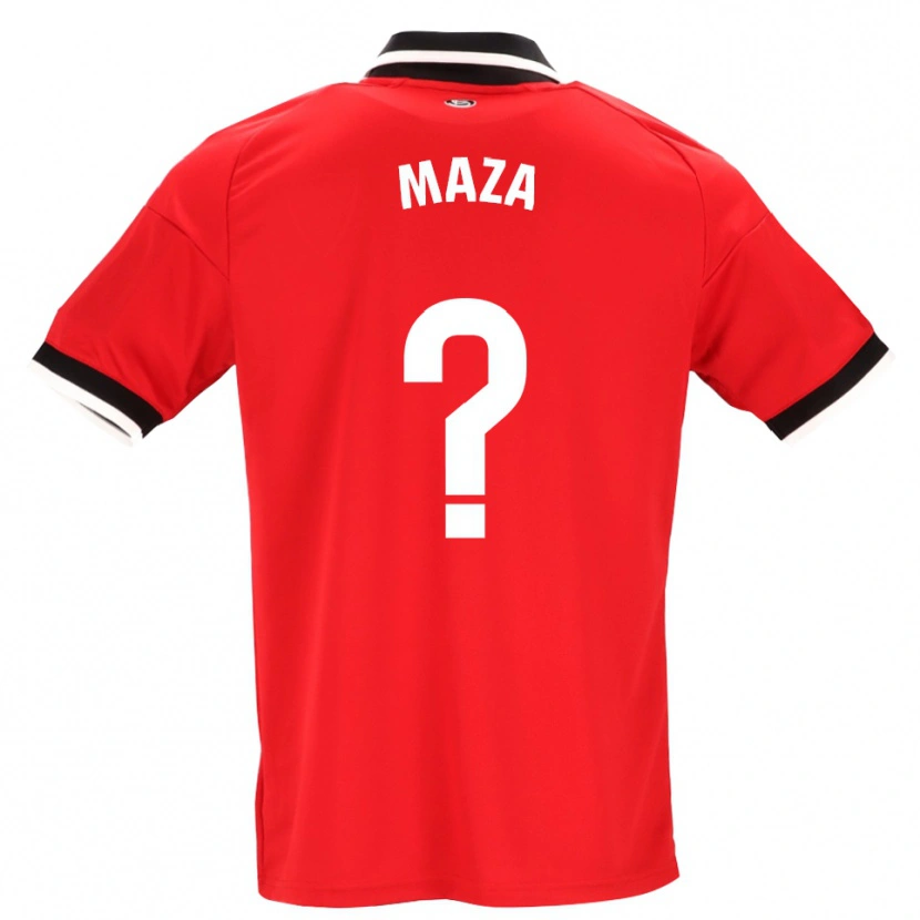 Danxen Uomo Maglia Manuel Maza #0 Nero Bianco Rosso Kit Gara Away 2026/27 Maglietta