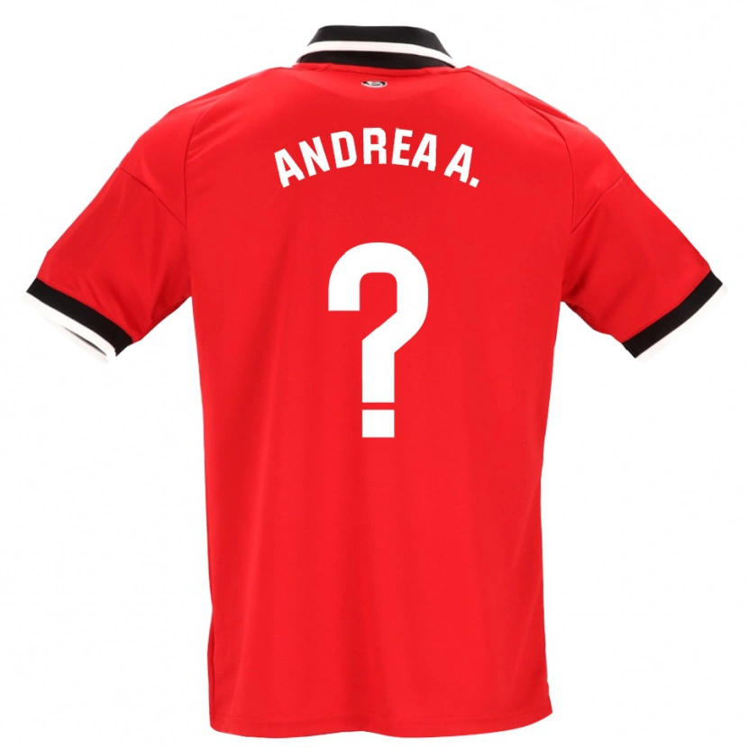 Danxen Uomo Maglia Andrea Abigail Álvarez Donis #0 Nero Bianco Rosso Kit Gara Away 2026/27 Maglietta