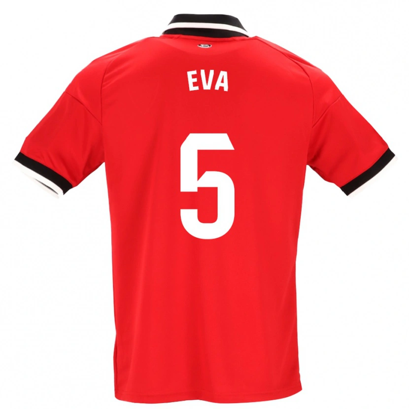 Danxen Uomo Maglia Eva Llamas Hernández #5 Nero Bianco Rosso Kit Gara Away 2026/27 Maglietta