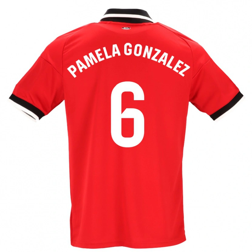 Danxen Uomo Maglia Cinthia Pamela González Medina #6 Nero Bianco Rosso Kit Gara Away 2026/27 Maglietta