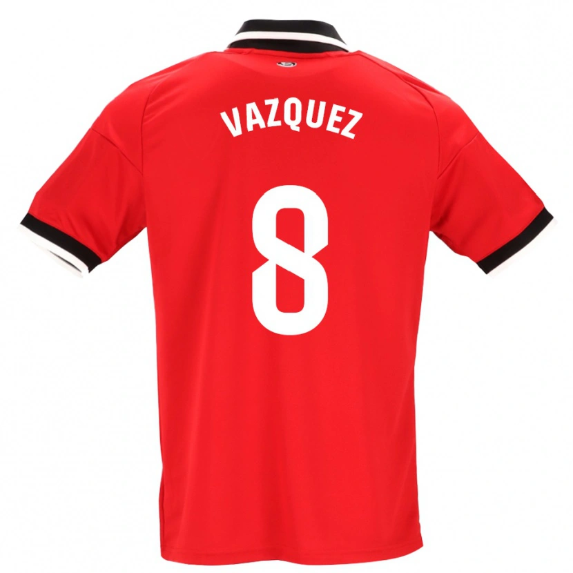 Danxen Uomo Maglia Manolo Vazquez #8 Nero Bianco Rosso Kit Gara Away 2026/27 Maglietta