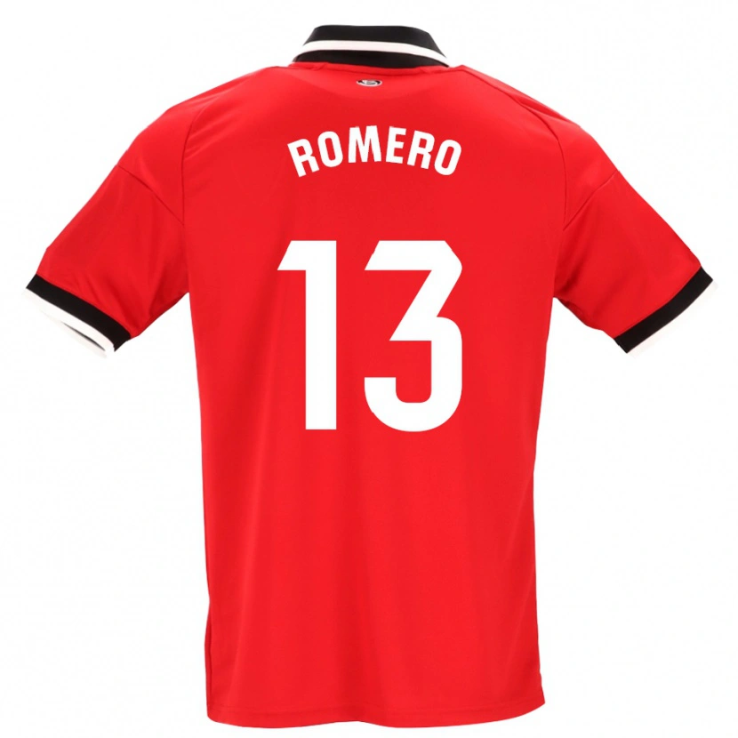 Danxen Uomo Maglia Rafael Romero #13 Nero Bianco Rosso Kit Gara Away 2026/27 Maglietta