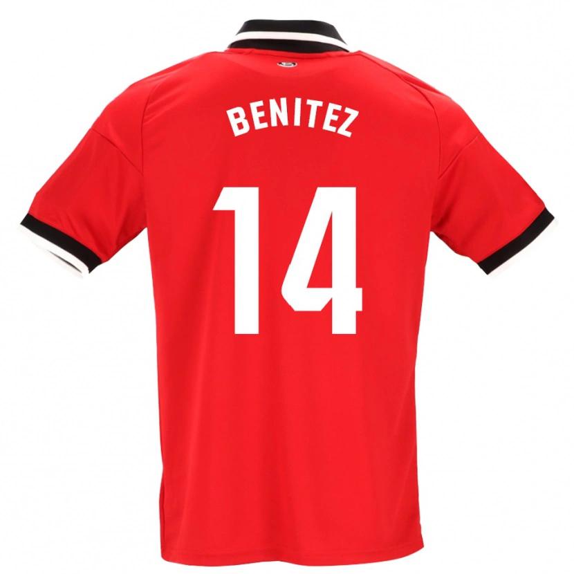 Danxen Uomo Maglia Emilio Benítez #14 Nero Bianco Rosso Kit Gara Away 2026/27 Maglietta