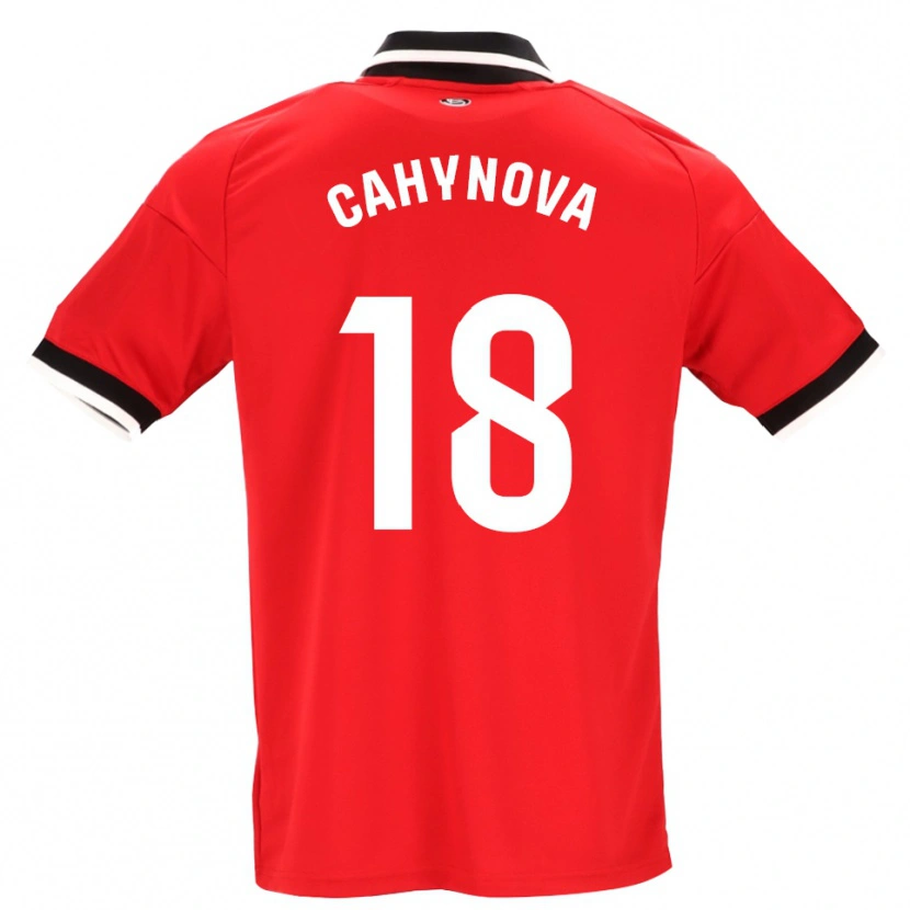 Danxen Uomo Maglia Klara Cahynova #18 Nero Bianco Rosso Kit Gara Away 2026/27 Maglietta