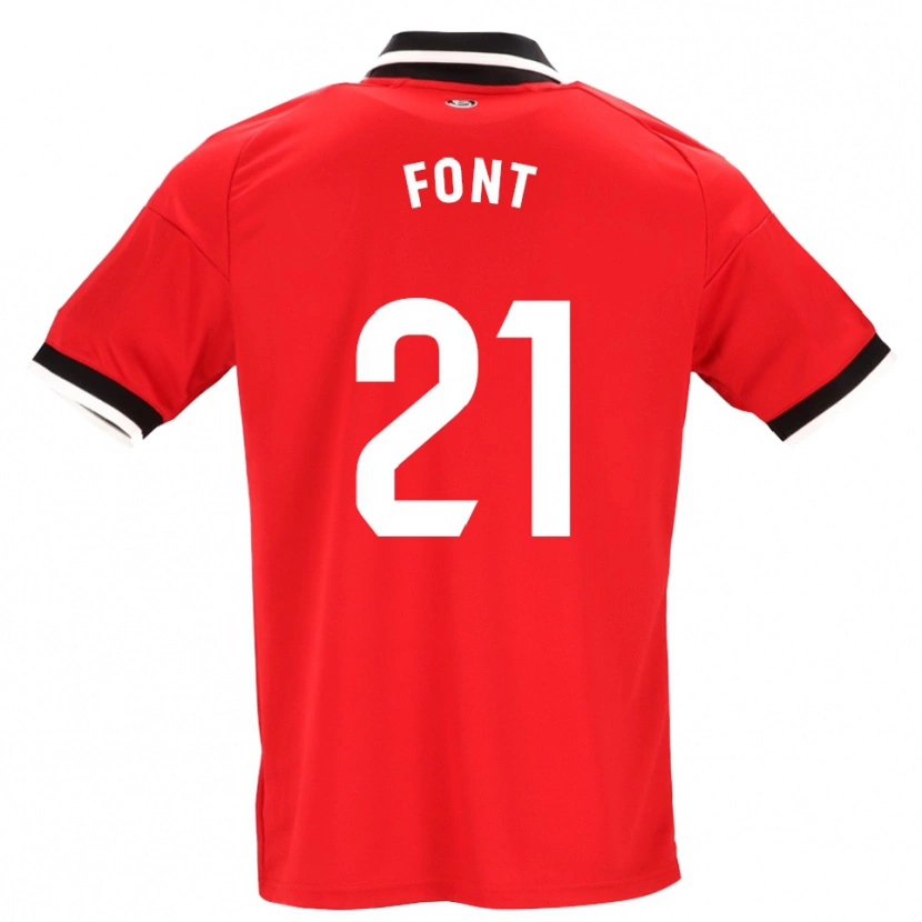 Danxen Uomo Maglia Jan Font #21 Nero Bianco Rosso Kit Gara Away 2026/27 Maglietta