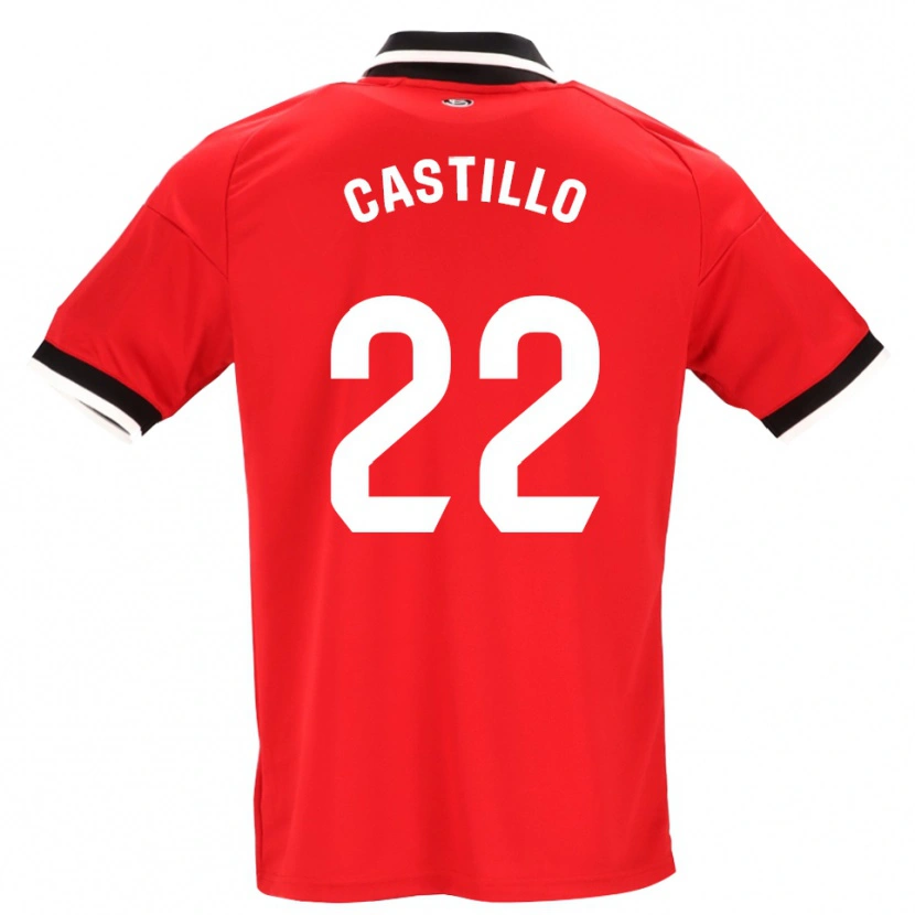 Danxen Uomo Maglia José Castillo #22 Nero Bianco Rosso Kit Gara Away 2026/27 Maglietta
