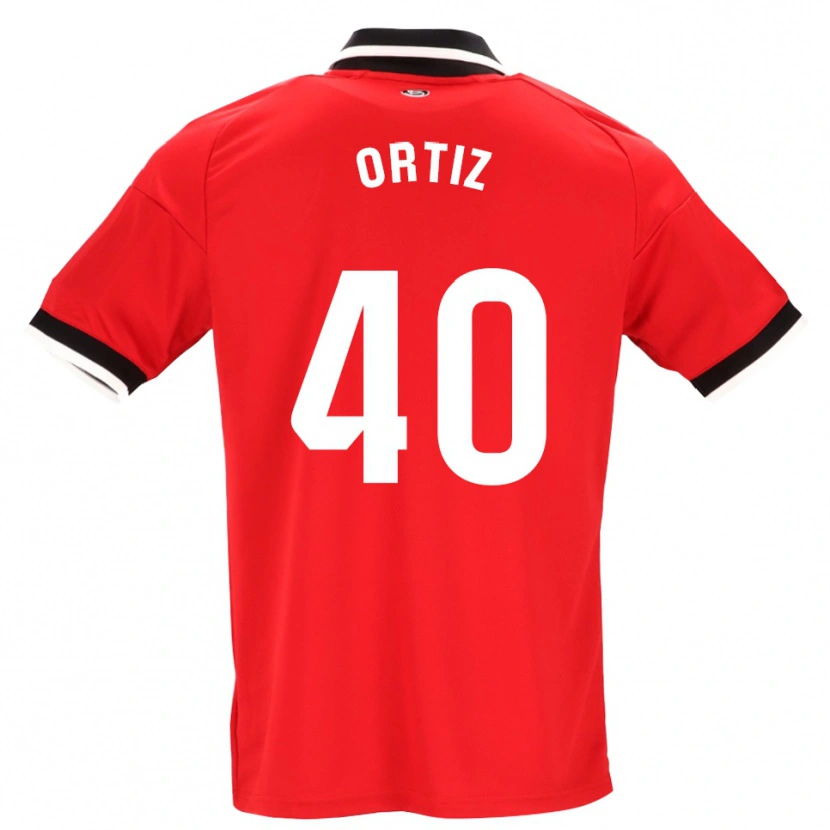 Danxen Uomo Maglia Hugo Ortiz #40 Nero Bianco Rosso Kit Gara Away 2026/27 Maglietta