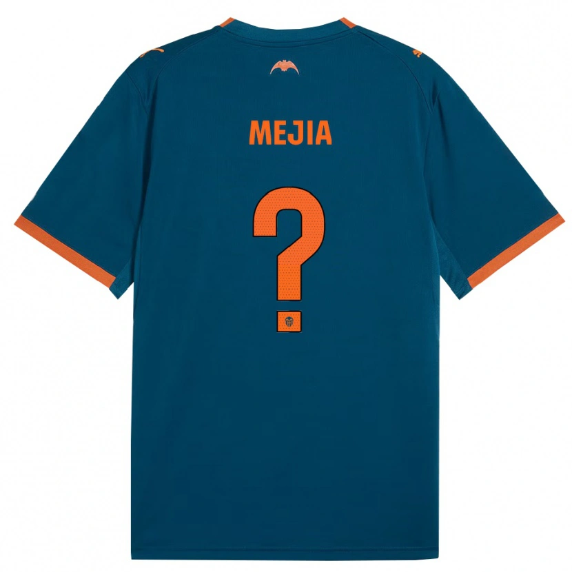 Danxen Uomo Maglia Iván Mejia #0 Blu Acciaio Arancione Kit Gara Away 2026/27 Maglietta