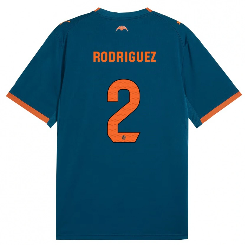 Danxen Uomo Maglia Guido Rodríguez #2 Blu Acciaio Arancione Kit Gara Away 2026/27 Maglietta