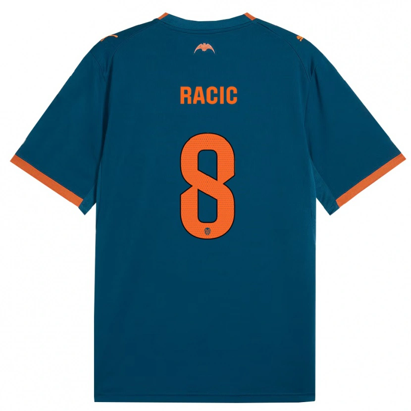 Danxen Uomo Maglia Uros Racic #8 Blu Acciaio Arancione Kit Gara Away 2026/27 Maglietta