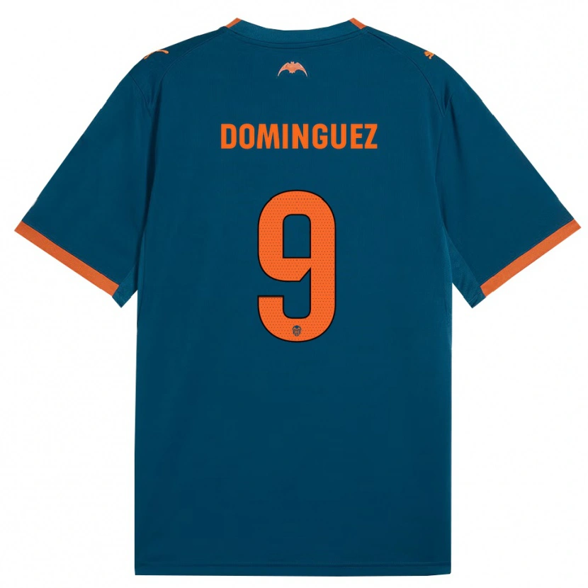 Danxen Uomo Maglia Mario Dominguez #9 Blu Acciaio Arancione Kit Gara Away 2026/27 Maglietta