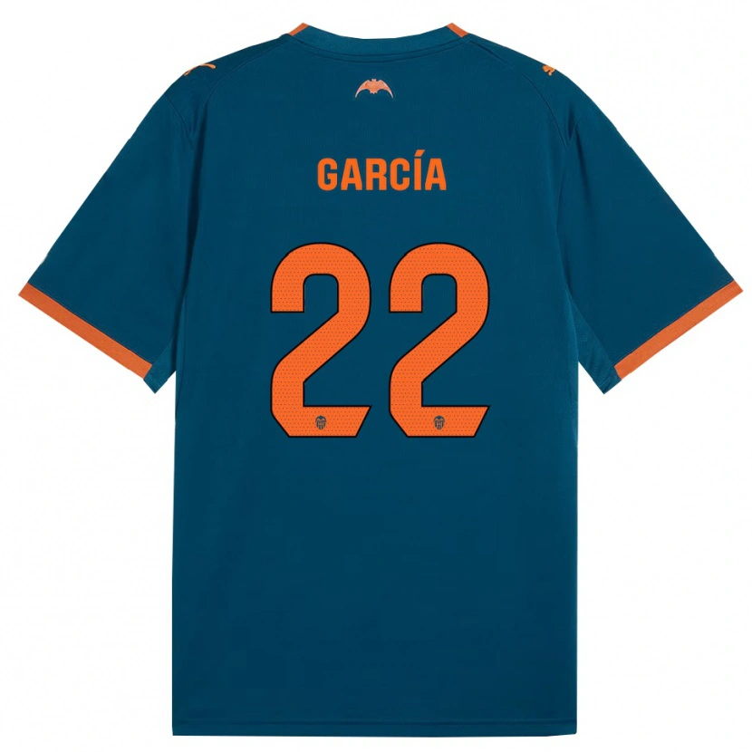 Danxen Uomo Maglia Pablo García #22 Blu Acciaio Arancione Kit Gara Away 2026/27 Maglietta