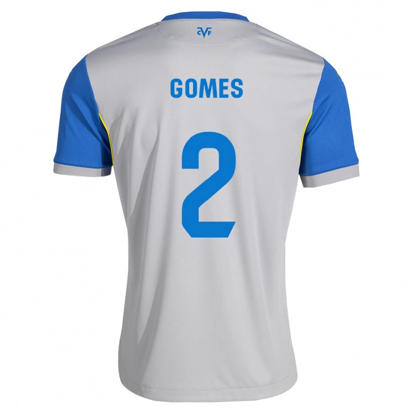 Danxen Uomo Maglia Vique Gomes #2 Blu Schiarente Grigio Kit Gara Away 2026/27 Maglietta