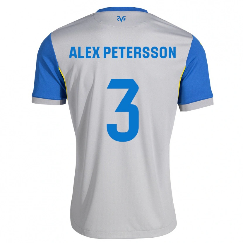 Danxen Uomo Maglia Max Petersson #3 Blu Schiarente Grigio Kit Gara Away 2026/27 Maglietta