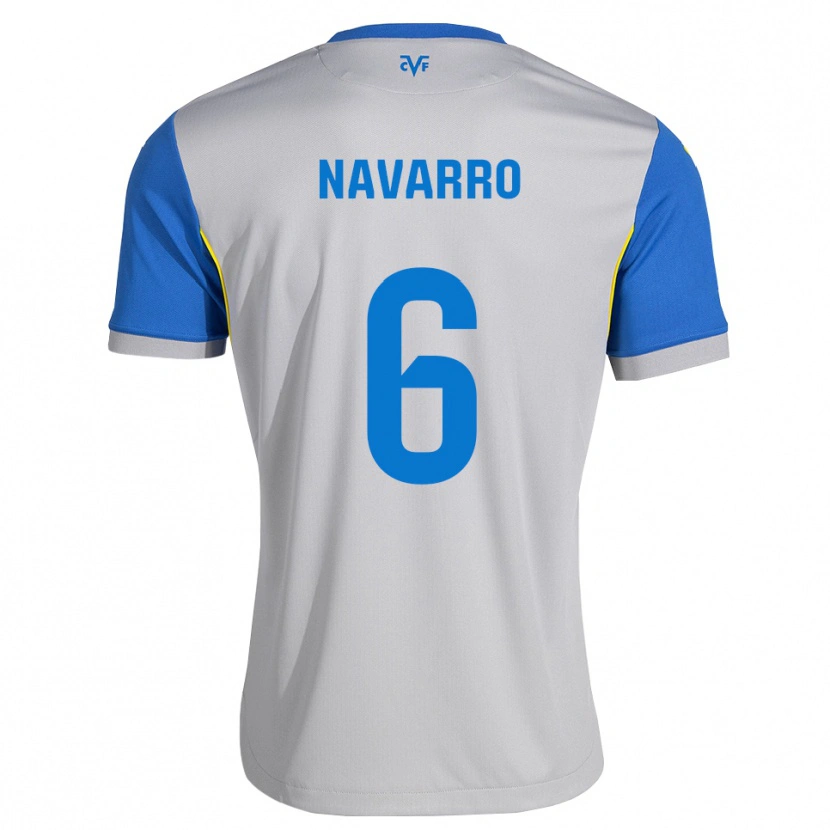Danxen Uomo Maglia Pau Navarro #6 Blu Schiarente Grigio Kit Gara Away 2026/27 Maglietta