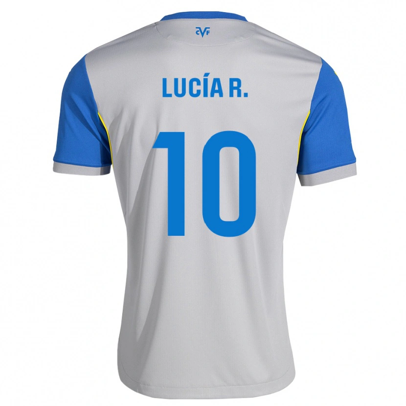 Danxen Uomo Maglia Lucía Romero #10 Blu Schiarente Grigio Kit Gara Away 2026/27 Maglietta