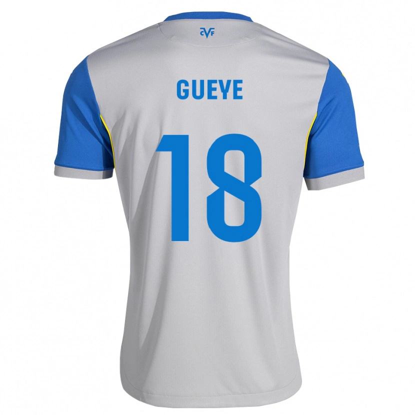 Danxen Uomo Maglia Pape Gueye #18 Blu Schiarente Grigio Kit Gara Away 2026/27 Maglietta