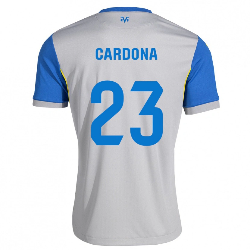 Danxen Uomo Maglia Sergi Cardona #23 Blu Schiarente Grigio Kit Gara Away 2026/27 Maglietta