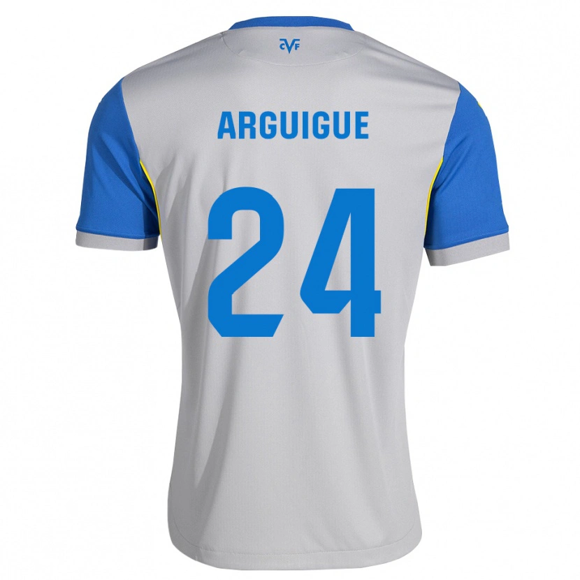 Danxen Uomo Maglia Ayman Arguigue #24 Blu Schiarente Grigio Kit Gara Away 2026/27 Maglietta