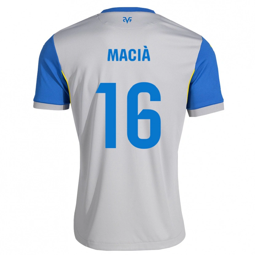 Danxen Uomo Maglia Carlos Macià #16 Blu Schiarente Grigio Kit Gara Away 2026/27 Maglietta