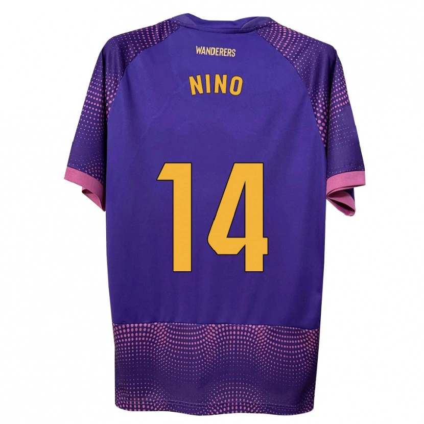 Danxen Uomo Maglia Fer Niño #14 Viola Bianco Rosa Kit Gara Away 2026/27 Maglietta