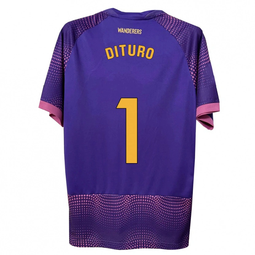 Danxen Uomo Maglia Matías Dituro #1 Viola Bianco Rosa Kit Gara Away 2026/27 Maglietta